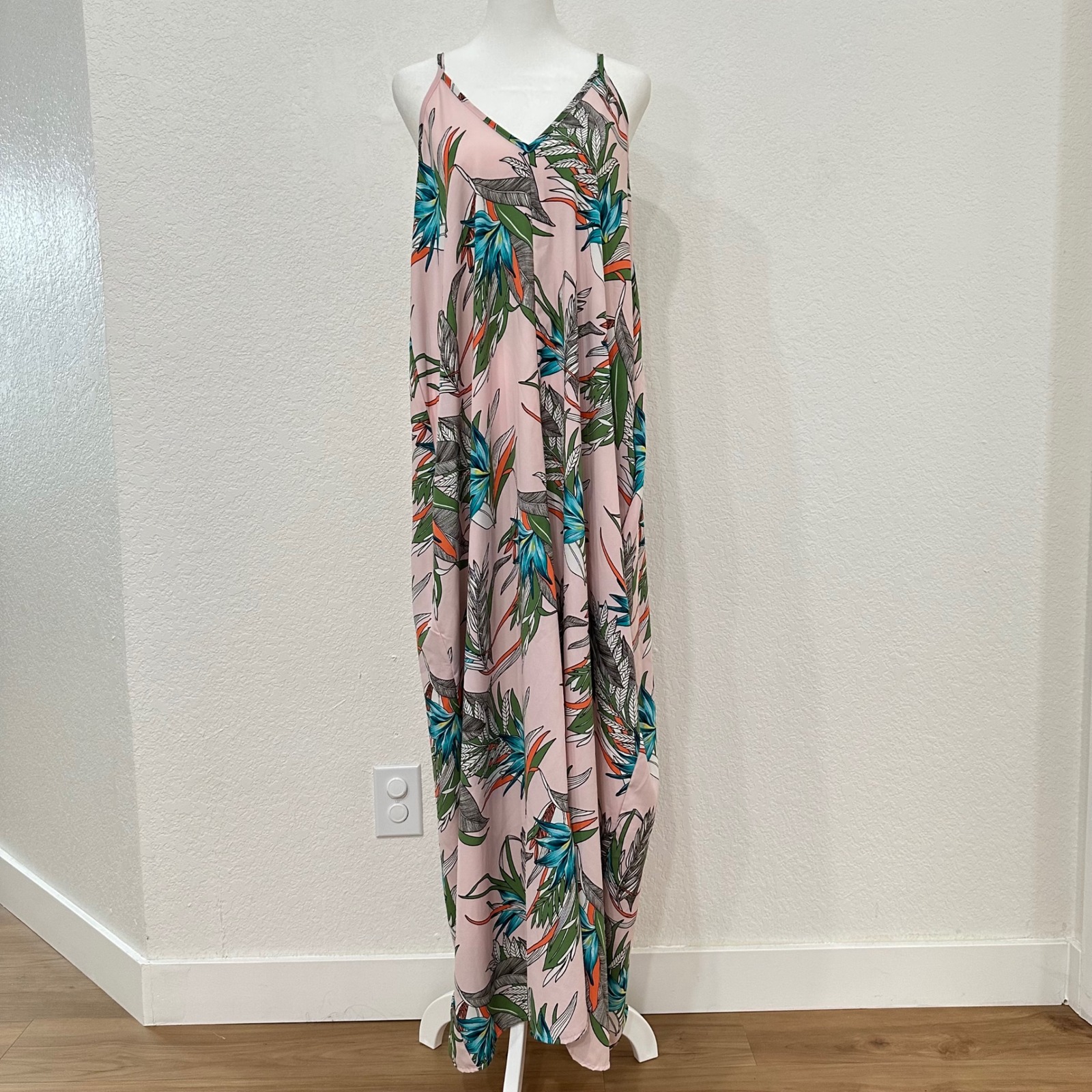 Tyche Coquette Boho Maxi Dress Women Large Pink Forest Fairy Festival Indie